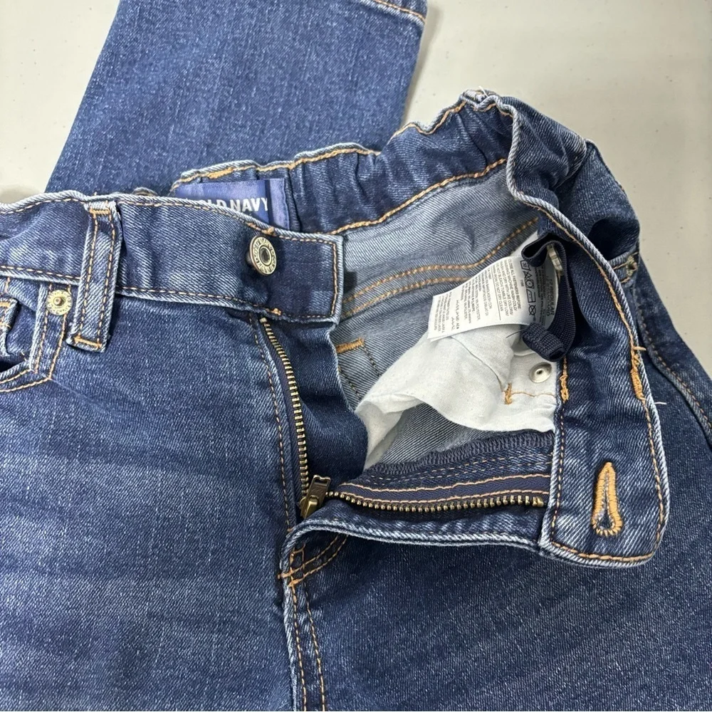 Old Navy Skinny Blue Denim Dark Wash Jeans Boys 12 Reg Adjustable Waist